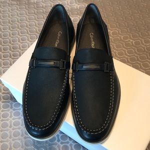 NEW Calvin Klein leather slip ons